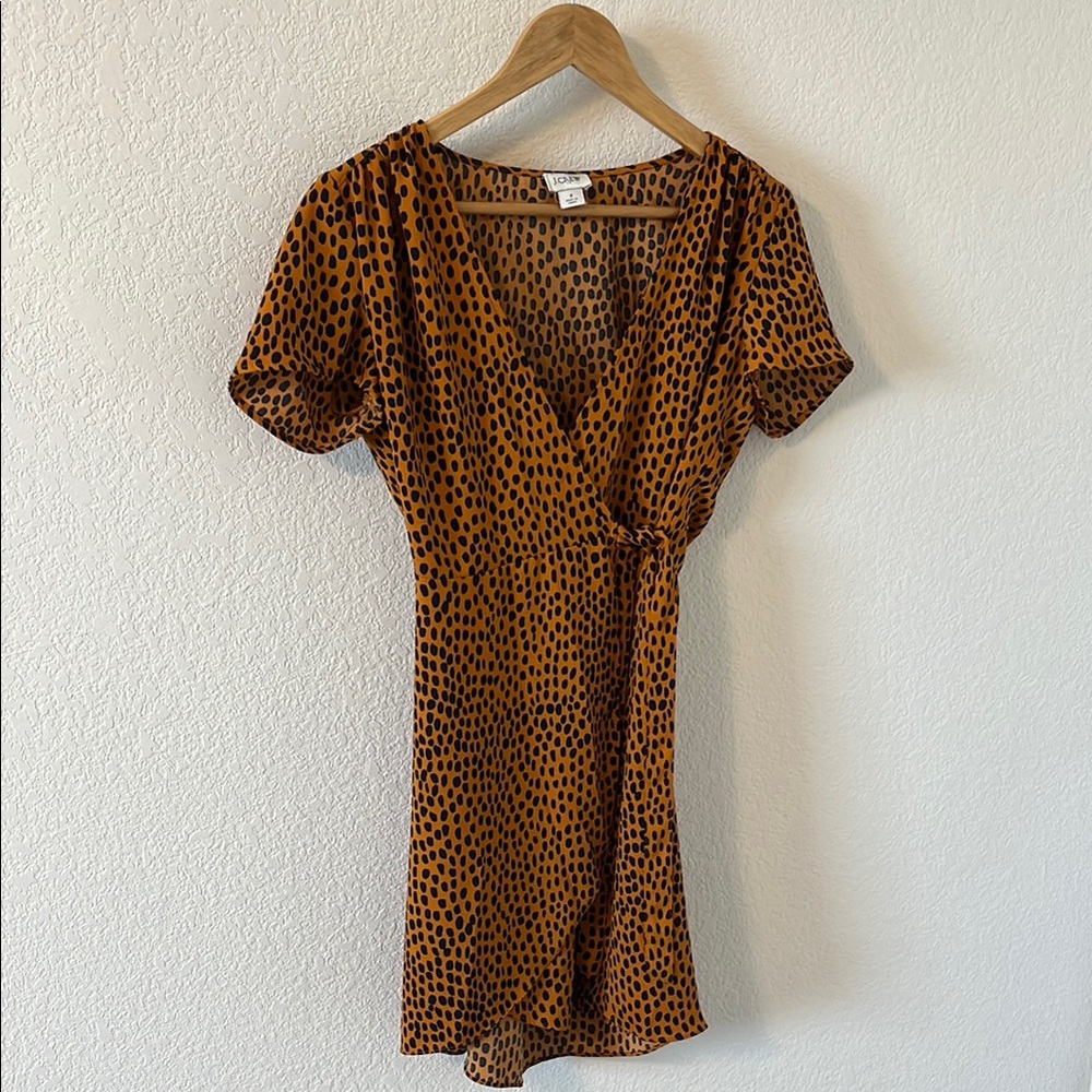 J. Crew Leopard Print Wrap Dress